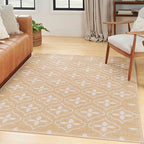Nourison Home Nourison Essentials Beige Ivory 4' x 6' Area Rug - Easy Clean, Non Shedding, Bed Room, Living Room, Dining Room, Kitchen (4' x 6')
