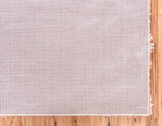 Unique Loom Davos Shag Collection Area Rug - Solid (2' 7" x 10' Runner, Dusty Rose)