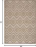 Nourison Home Versatile Natural Beige 4' x 6' Area Rug - Easy Clean, Non Shedding, Bed Room, Living Room, Dining Room, Kitchen (4' x 6')
