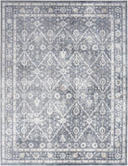 Nourison Home Astra Machine Washable Dark Blue 7'10" x 10' Area Rug - Easy Clean, Non Shedding, Bed Room, Living Room, Dining Room, Kitchen (8' x 10')
