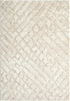 Abani Terra Cream Area Rug for Living Room, Bedroom - Rustic Modern Pattern - 2' x 3' - Durable & Easy to Clean