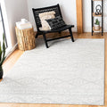 SAFAVIEH Area Rug 4x6 - Tulum Collection - Light Grey & Ivory, Moroccan Boho Tribal Design, Non-Shedding & Easy to Clean, Ideal for Living Room, Bedroom, Dining Space (TUL272F)