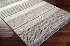 Mark&Day Wool Rugs, 9x12 Tervoort Global Black Area Rug, Blue Beige Carpet for Living Room, Bedroom or Kitchen (8'10" x 12')