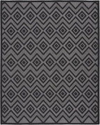 Nourison Home Versatile Charcoal Black 7' x 10' Area Rug - Easy Clean, Non Shedding, Bed Room, Living Room, Dining Room, Kitchen (7' x 10')