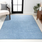 JONATHAN Y Haze Solid Low-Pile Classic Blue Indoor Area Rug 10x14, Coastal,Bohemian,Minimalist,Classic, Easy-Cleaning for Living Room,Bedroom,Kitchen,Pet Friendly,Non-Shedding (SEU100F-14)