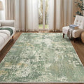 GENIMO 6x9 Area Rugs for Living Room, Machine Washable Rug Non Slip, Low Pile Ultra-Thin Lightweight Large Carpet, Abstract Modern Rugs for Bedroom, Dining Room, Office, Nursery, Olive Green