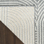 Nourison Home Textured Home Charcoal Ivory 7'10" x 9'10" Area Rug - Easy Cleaning, Non Shedding, Bed Room, Living Room, Dining Room, Kitchen (8' x 10')