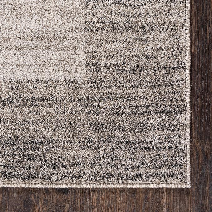 Rugs.com Angelica Collection Rug – 6 Ft Runner Light Gray Medium Rug Perfect for Hallways, Entryways