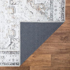 Bloom Rugs Washable Non-Slip 3' x 5' Rug - Brown/Beige/Charcoal Traditional Area Rug for Living Room, Bedroom, Dining Room, and Kitchen - Exact Size: 3' x 5'