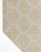 Rugs.com Lattice Frieze Collection Rug – 7' 10 Octagon Yellow Medium Rug Perfect for Living Rooms, Kitchens, Entryways