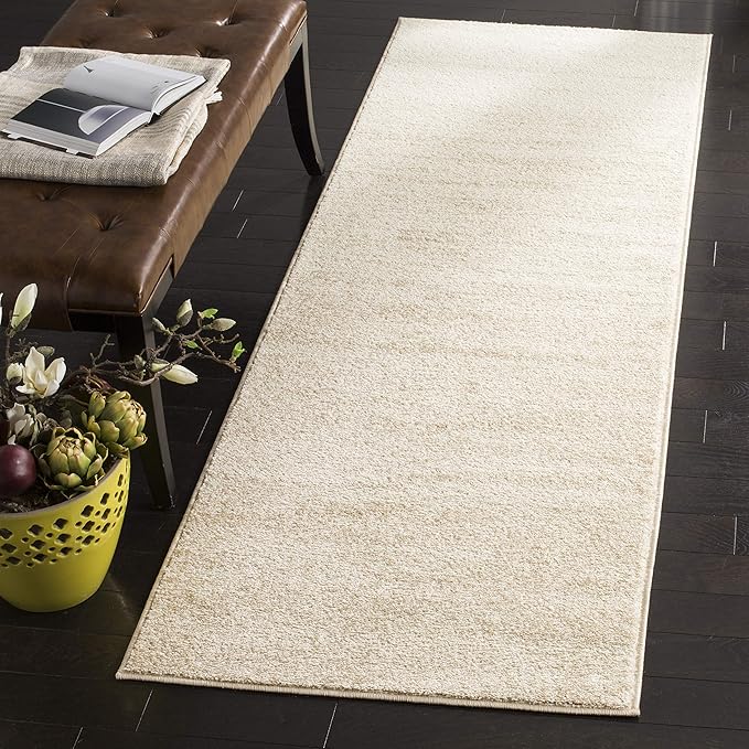 SAFAVIEH Adirondack Collection Runner Rug - 2'6" x 14', Champagne & Cream, Modern Ombre Design, Non Shedding & Easy to Clean, Ideal for Hallway, Foyer, Kitchen, Entryway, Bedroom (ADR113W)