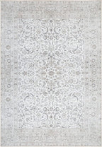 Bloom Rugs Washable Non-Slip 5' x 7' Rug - Beige/Off White Traditional Bordered Area Rug for Living Room, Bedroom, Dining Room, and Kitchen - Exact Size: 5' x 7'