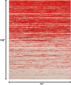 SAFAVIEH Area Rug 6x9 - Adirondack Collection - Orange & Grey, Modern Ombre Design, Non Shedding & Easy to Clean, Ideal for Living Room, Bedroom, Office, Dining Space (ADR113P)