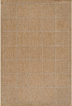 Beverly Rug Easy Jute Checkered Squared Rug 6x9 Washable Durable Indoor Outdoor Area Rugs for Living Dining Room Patio Office Stain Resistant Non Shedding Casual Indoor Outside Carpet 6 x 9 Natural