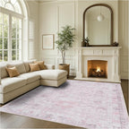 Fame Rugs Turkish Rug. Washable Vintage Oriental Antique Inspired Traditional Doormat Small Modern Area Rugs Luxury Entryway Entry Bedroom Bathroom Kitchen (412PP, 2'5 x 13'1)