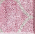 Rugs.com Lattice Frieze Collection Rug – 5' x 8' Light Pink Medium Rug Perfect for Living Rooms, Large Dining Rooms, Open Floorplans