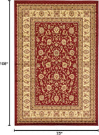Unique Loom Voyage Collection Area Rug - St. Louis (6' 1" x 9' Rectangle Red/Gold)