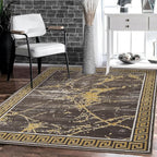 GLORY RUGS Area Rugs Marble 2x3 Brown Carpet Modern Abstract Rug Living Room Dining Bedroom Rug