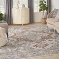 Nourison Home Astra Machine Washable Grey Multicolor 7'10" x 10' Area Rug - Easy Clean, Non Shedding, Bed Room, Living Room, Dining Room, Kitchen (8' x 10')