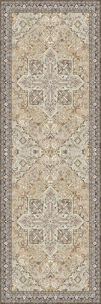 Washable Runner Rug 2x6 | Non Slip Rug Runners for Hallways, Entryways, Kitchens, Bathrooms, Bedrooms | Ultra-Soft Flannel Carpet Runners with Rubber Backing (Olive Brown, 2x6)