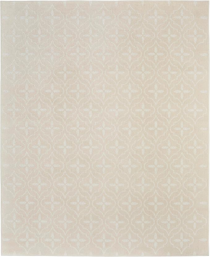 Nourison Home Nourison Essentials Ivory Beige 8' x 10' Area Rug - Easy Clean, Non Shedding, Bed Room, Living Room, Dining Room, Kitchen (8' x 10')