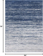 SAFAVIEH Adirondack Collection Accent Rug - 4'5" x 6'5", Navy & Grey, Modern Ombre Design, Non Shedding & Easy to Clean, Ideal for Living Room, Bedroom, Office, Dining Space (ADR113E)