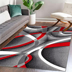 Persian Area Rugs 2305 Gray 4 ft x 5 ft Modern Abstract Area Rug