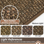 BEQHAUSE Hallway Runner Rugs 2.6x10, Hallway Rug Non-Slip Washable(Rolled-Up NO Creases), Runner Rug Absorbent Stain Resistant Hall Rug Carpet Runner, Entryway Rugs Floor Mat Laundry Room Rugs, Brown