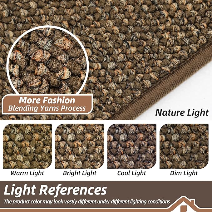 BEQHAUSE 2x3 Entryway Rug Indoor Door Mat Non-Slip Washable, Hallway Rugs Absorbent & Stain Resistant Hall Carpet Runner Rugs for Entryway, Front Door Floor Mats Laundry Room Rugs for Entry, Brown