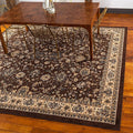 Unique Loom Sialk Hill Collection Area Rug - Washington (7' 10" Square Brown/Black)