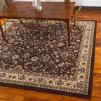 Unique Loom Sialk Hill Collection Area Rug - Washington (7' 10" Square Brown/Black)