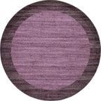 Rugs.com Angelica Collection Rug – 8 Ft Round Violet Medium Rug Perfect for Kitchens, Dining Rooms