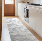Well Woven Custom Size Hallway & Stair Runner- Harlow Harmony Ivory/Grey 27 Inches Wide x 95 Feet Long Runner (27" x 95') Runner Rug - Modern Geometric Pattern, Ultra-Soft, Easy-Clean