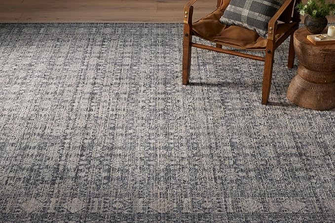 Loloi Amber Lewis Alie Collection ALE-03 Charcoal/Dove 5'-3'' x 7'-9'', .13'' Pile Height, Area Rug