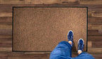 WaterHog Diamond | Commercial-Grade Entrance Mat with Rubber Border – Indoor/Outdoor, Quick Drying, Stain Resistant Door Mat (Medium Brown, 4' x 10')