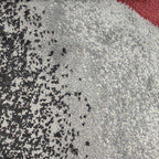 2305 Gray Black Red White Swirls 6'5 x 9'2 Modern Abstract Area Rug Carpet