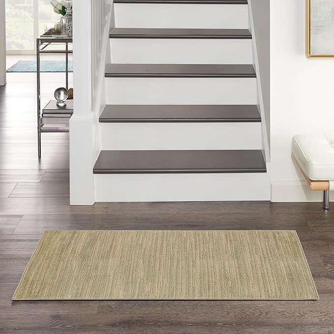 Nourison Home Nourison Essentials Green Gold 3' x 5' Area Rug - Easy Clean, Non Shedding, Bed Room, Living Room, Dining Room, Kitchen (3' x 5')