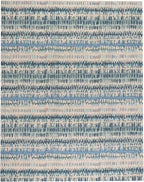 Dash and Albert Paint Chip Wool Area Rug - 6' x 9' Blue Graphic Hand Micro Hooked Accent Rug - Durable, High Traffic Areas Hallway, Living Room, Stairs