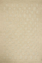 Loloi Leanne Ford Craven Collection CVN-04 Oatmeal/Dove 8'-6" x 11'-6" Area Rug Checkered, Patterned, Neutral, Living Room, Bedroom, Dining Room