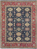 Cynical Black Karjihooz Design with All Over Pattern Hand Knotted Natural Dyes Organic Wool Soft and Vibrant Pile Oriental Rug (8'2"x10')