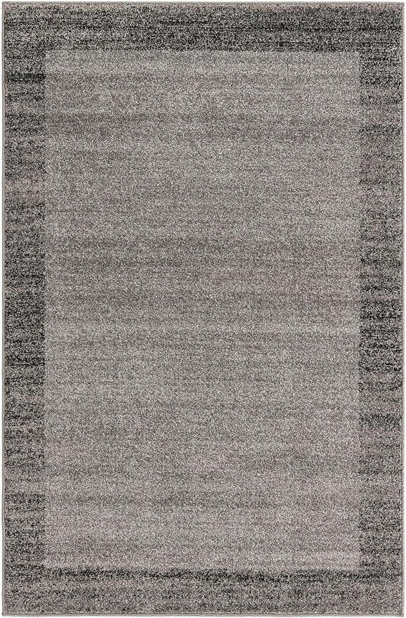 Rugs.com Angelica Collection Rug – 4' x 6' Light Gray Medium Rug Perfect for Entryways, Kitchens, Breakfast Nooks, Accent Pieces