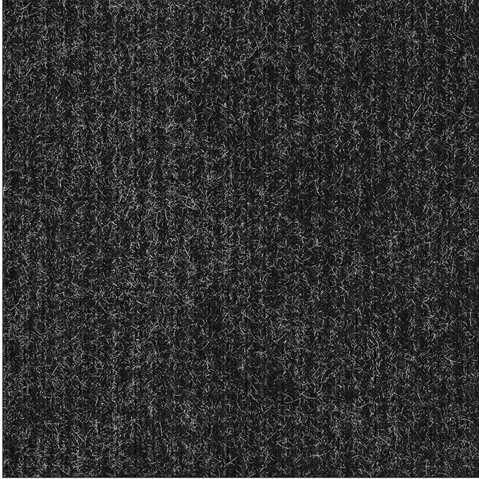 Ottomanson 3'11" x 54' Hallway Runner with Scraper Pile - Extra Durable Non-Slip Rug Mat for Indoor & Outdoor Use - Ideal for Kitchen, Entryway & Garage - High-Traffic Carpet, Black