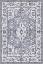 LUMI Washable Area Rug 4x6 for Living Room, Ultra Soft Stain Resistant Carpet with Non Slip Rubber Backing, Non-Shedding Low Pile Rugs for Bedroom, Dining Room, Indoor, Office