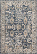 Loloi Teagan Collection TEA-03 Denim/Pebble 7'-11" x 10'-6" Area Rug, Large, Soft Neutral Rug, High-Traffic for Living Room, Bedroom, Home Office, Dining Area