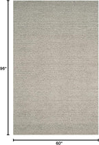 SAFAVIEH Area Rug 5x8 - Natura Collection - Silver, Handmade Wool Blend, Textured Design, Ideal for Living Room, Bedroom, Dining Space (NAT620C)