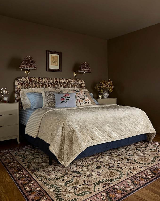 Loloi Rifle Paper Co. Canopy Collection CNP-03 Aubergine 2'-0" x 3'-0" Accent Rug