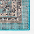 Unique Loom Sialk Hill Collection Area Rug - Washington (8' Square Turquoise/Black)