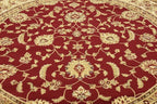 Unique Loom Voyage Collection Traditional Oriental Classic Intricate Design Area Rug (8' 0 x 8' 0 Round, Red/Gold)