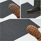jxgzyy Commercial Hallway Runner Rugs 3'11" x 9'10", Non-Slip Indoor Outdoor Doormat, Heavy Duty Floor Mat for Entrance, Porch, Patio, Garage, High Traffic Area, Dark Grey