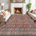 LUMI Washable Area Rug 5x8 for Living Room, Ultra Soft Stain Resistant Carpet with Non Slip Rubber Backing, Non-Shedding Low Pile Rugs for Bedroom, Dining Room, Indoor, Office